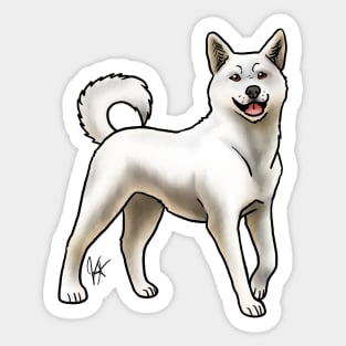 Dog - Korean Jindo - White Sticker